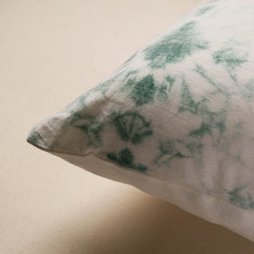Green Tie & Dye Cotton Shibori Cushion Cover
