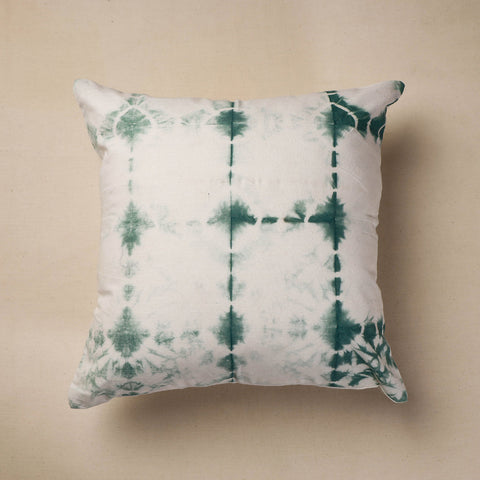 Green Tie & Dye Cotton Shibori Cushion Cover