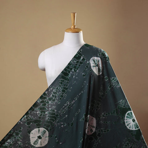 Green Tie-Dye Cotton Shibori Fabric 