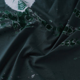 Green Tie-Dye Cotton Shibori Fabric 