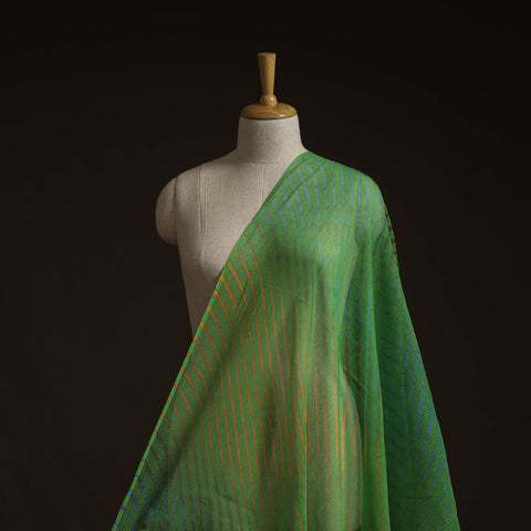 Green - tie-dye kota doria cotton leheriya fabric 01