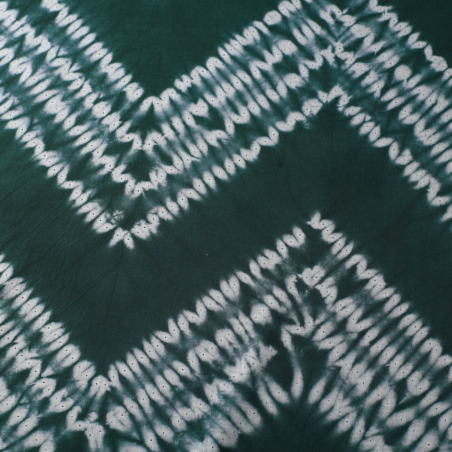  Green Tie & Dye Pure Cotton Shibori Fabric Online