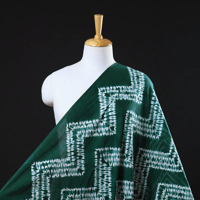  Green Tie & Dye Pure Cotton Shibori Fabric Online