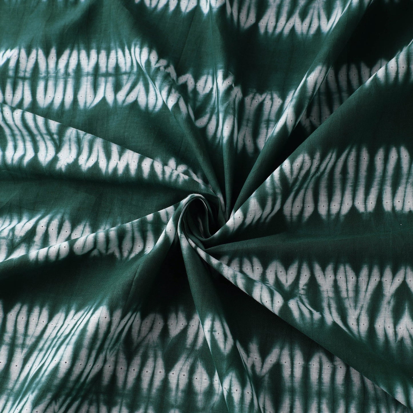  Green Tie & Dye Pure Cotton Shibori Fabric Online