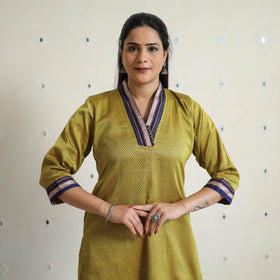 Green - traditional cotton khun straight kurta for women 06