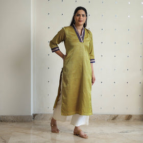 Green - traditional cotton khun straight kurta for women 06