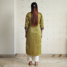 Green - traditional cotton khun straight kurta for women 06