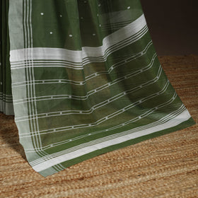 Green - traditional handloom chanderi silk saree 07