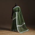 Green - traditional handloom chanderi silk saree 07