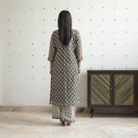 Buy Traditional Maheshwari Silk Bagru Print Kurta Set