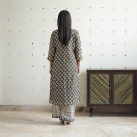 Buy Traditional Maheshwari Silk Bagru Print Kurta Set