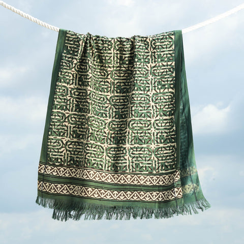 Buy Traditional Pipad Block Printed Pure Handloom Cotton Towel Online at iTokri.com