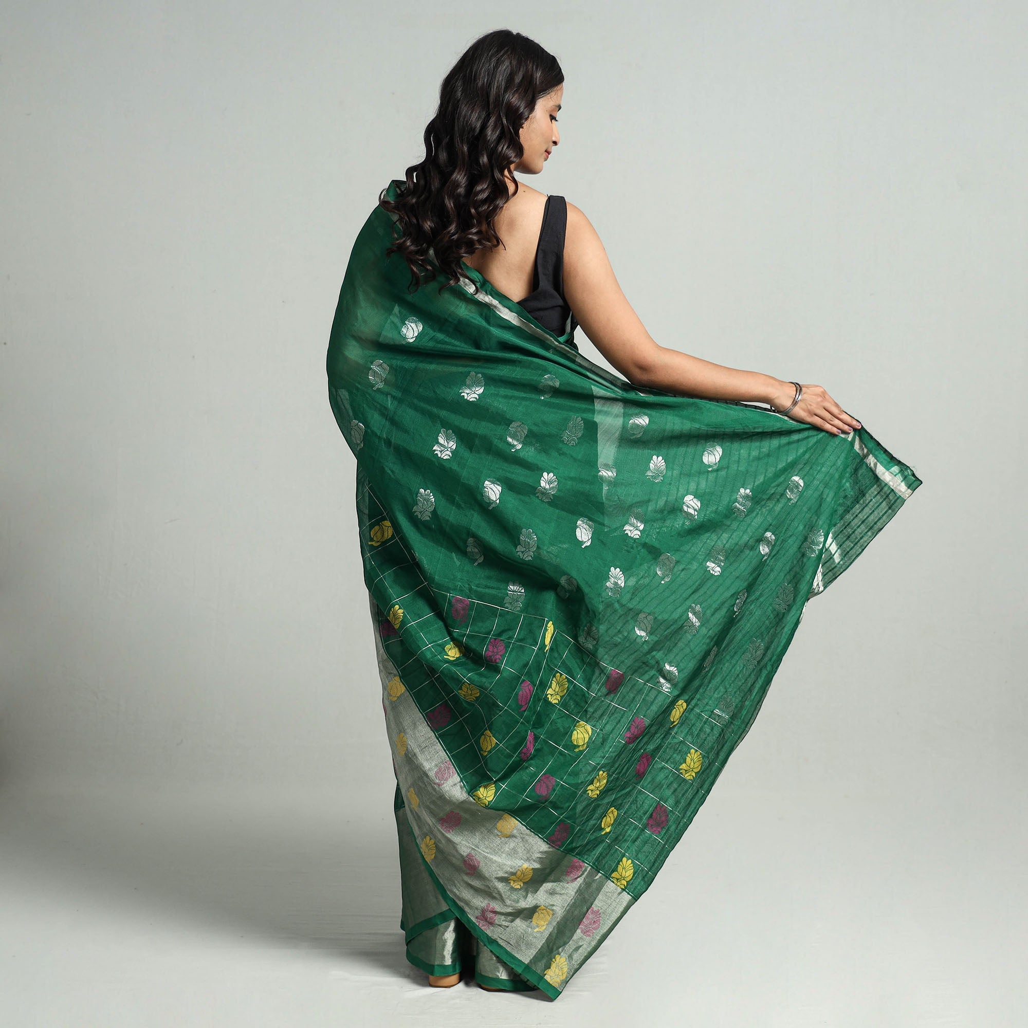 Buy Traditional Venkatagiri Pure Handloom Silk Cotton Zari Weave Saree 01 Online at iTokri.com