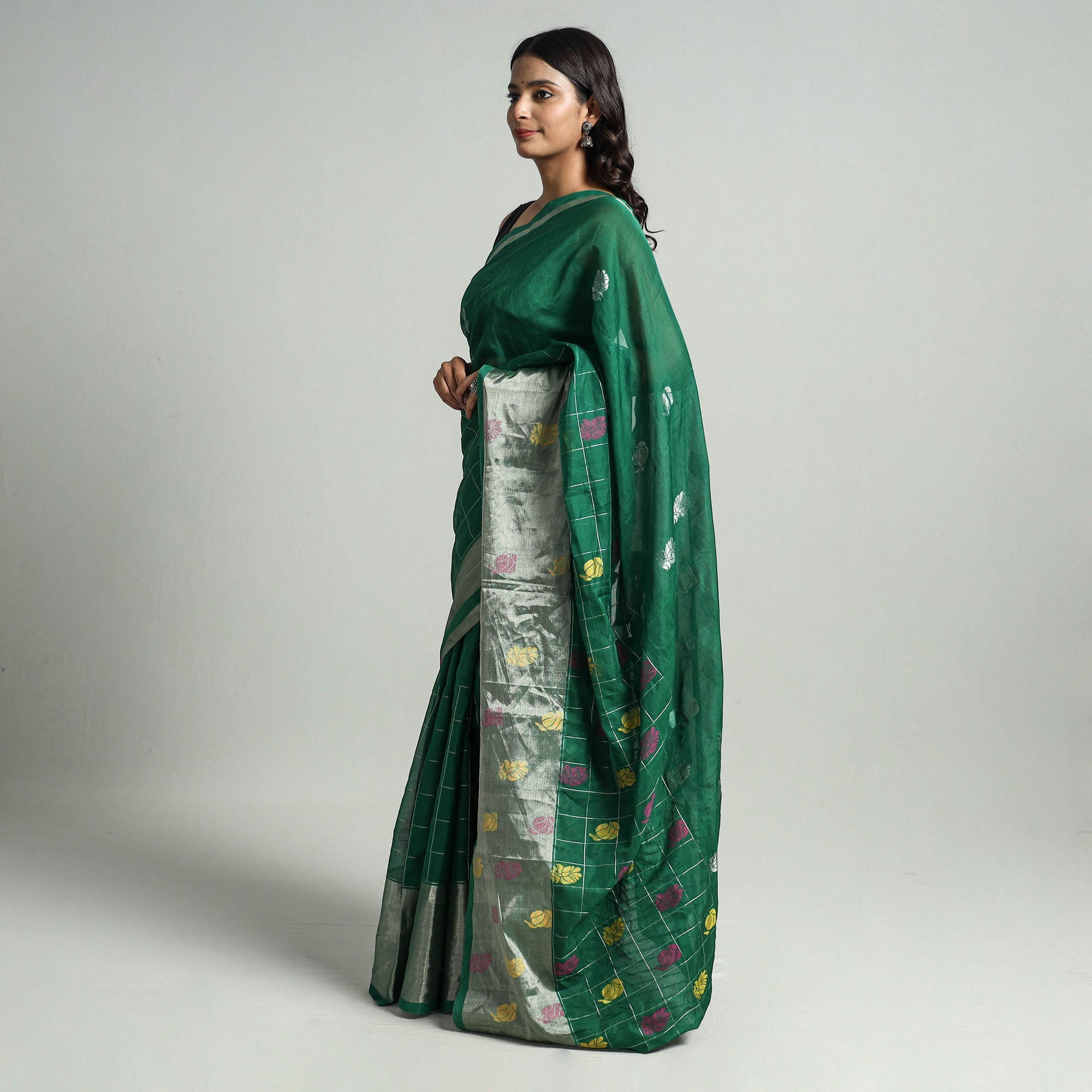 Buy Traditional Venkatagiri Pure Handloom Silk Cotton Zari Weave Saree 01 Online at iTokri.com