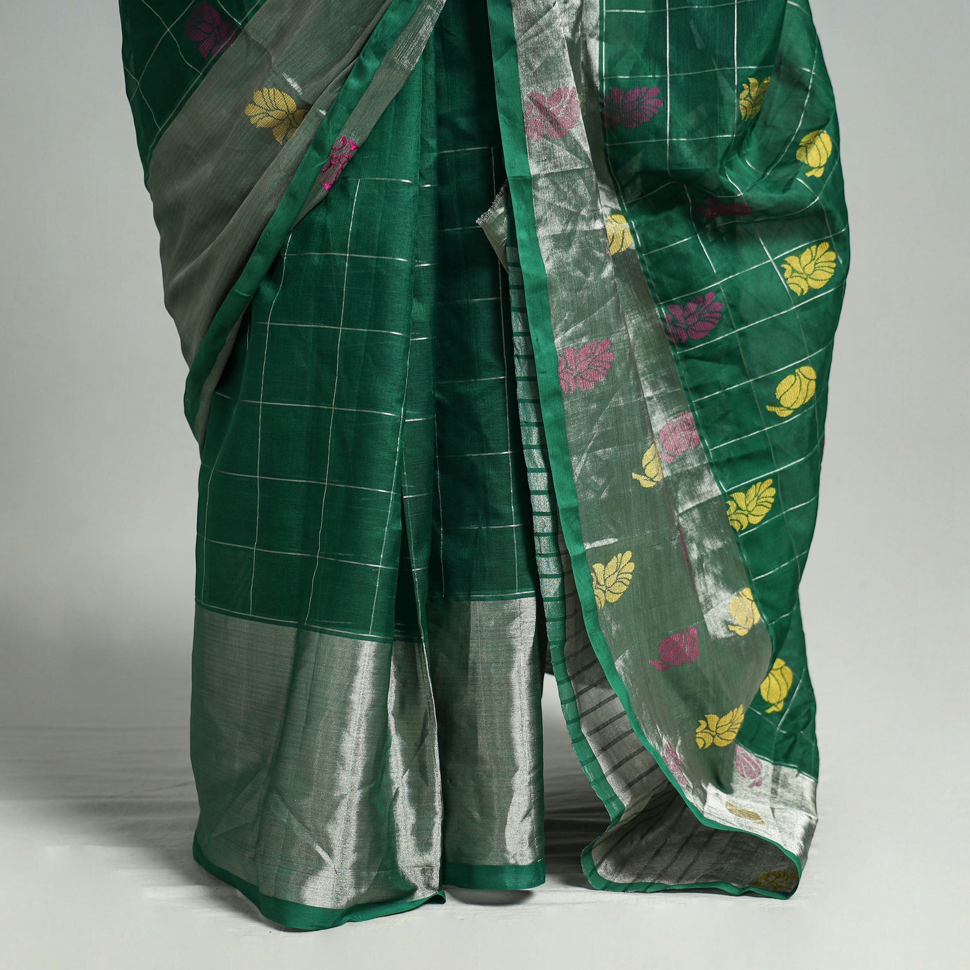 Buy Traditional Venkatagiri Pure Handloom Silk Cotton Zari Weave Saree 01 Online at iTokri.com