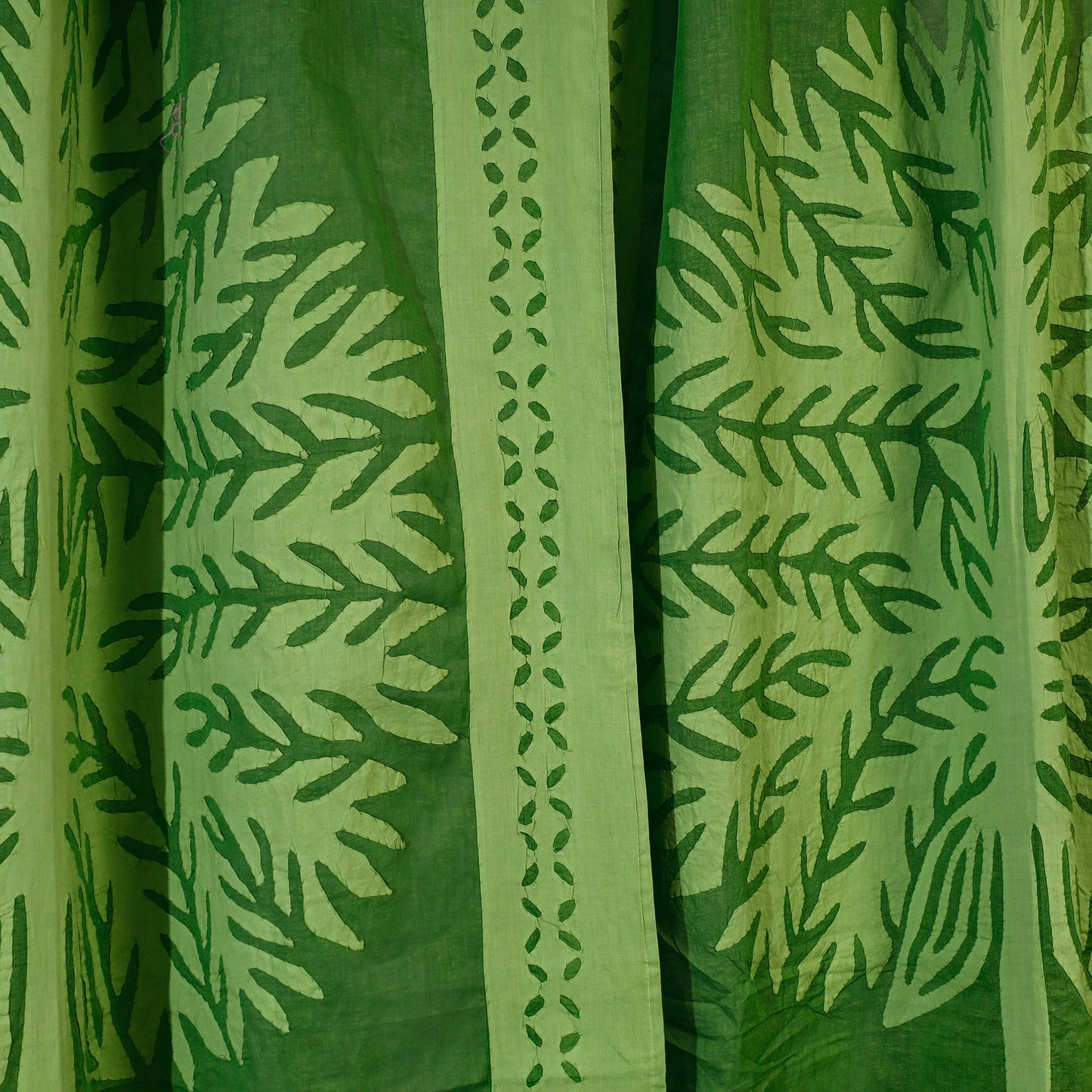 Tree Cutwork Cotton Barmer Applique Door Curtain