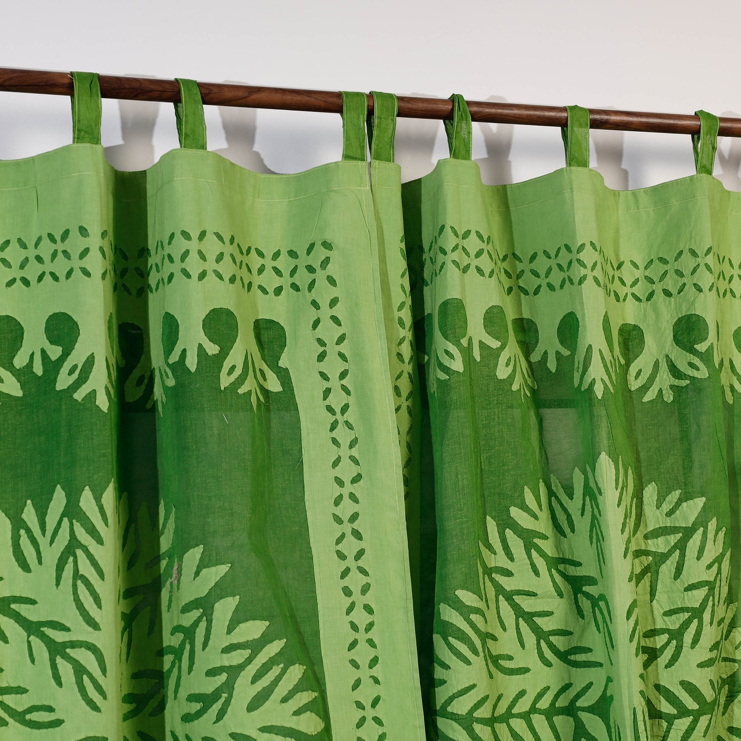 Tree Cutwork Cotton Barmer Applique Door Curtain