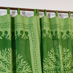 Tree Cutwork Cotton Barmer Applique Door Curtain