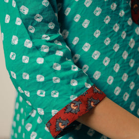  Bandhani Tie-dye Cotton Long Kurta for Women