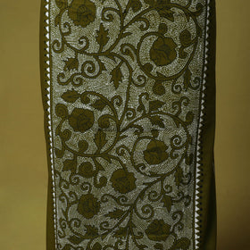 Green - unstitched cotton bengal kantha handwork kurta