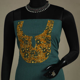 Green Unstitched Plain Cotton Kurta Material