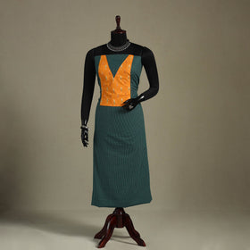 Green Unstitched Plain Cotton Kurta Material