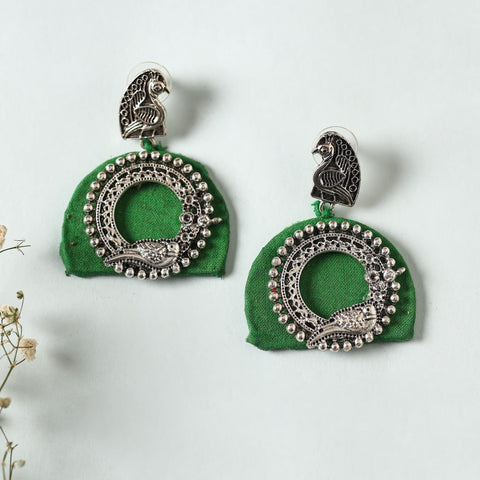 Green - vaishali handcrafted gs fabart earrings 33