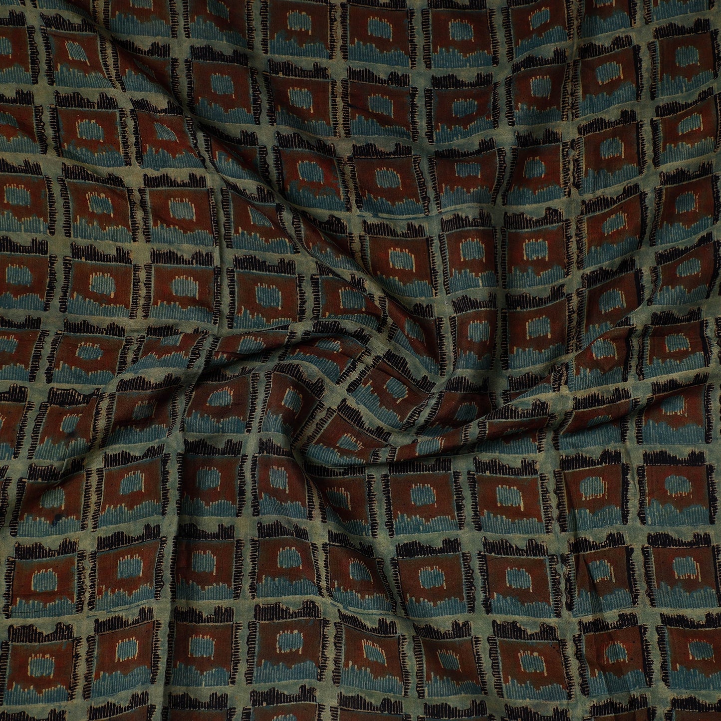  Vanaspati Block Printed Modal Silk Precut fabric 