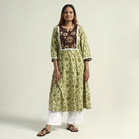 Buy Vanaspati Hand Block Printed Cotton Kurta Online at iTokri.com
