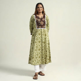 Buy Vanaspati Hand Block Printed Cotton Kurta Online at iTokri.com