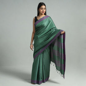  Vidarbha Bamboo Tussar Cotton Dobby Border Handloom Saree 01 