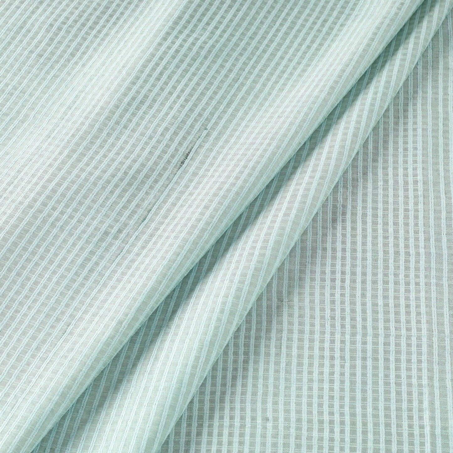 Green - vidarbha handloom checks tussar silk fabric 03