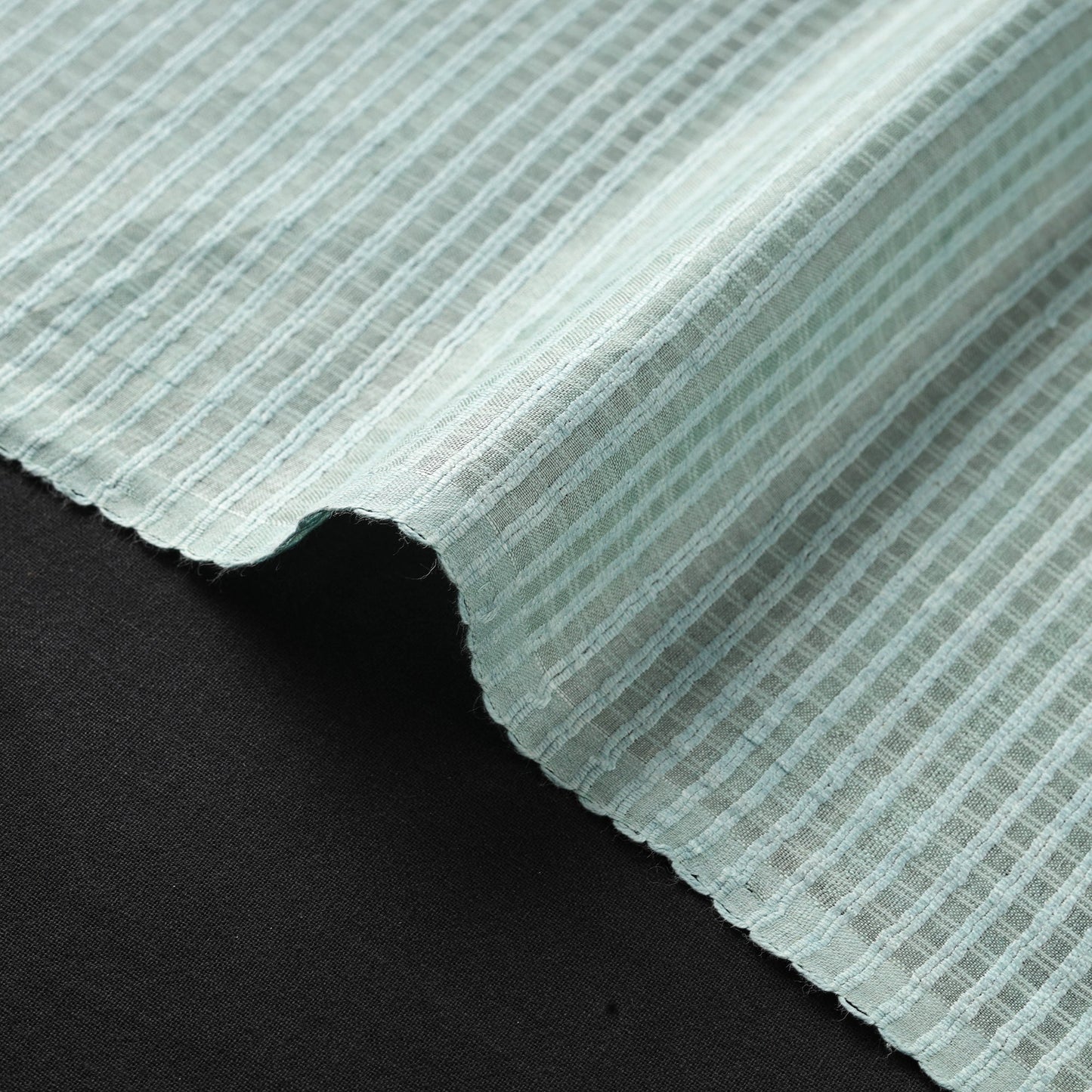 Green - vidarbha handloom checks tussar silk fabric 03