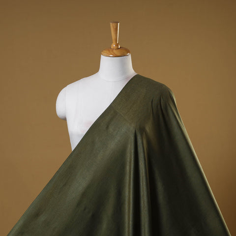 Green - vidarbha handloom plain tussar silk fabric 07