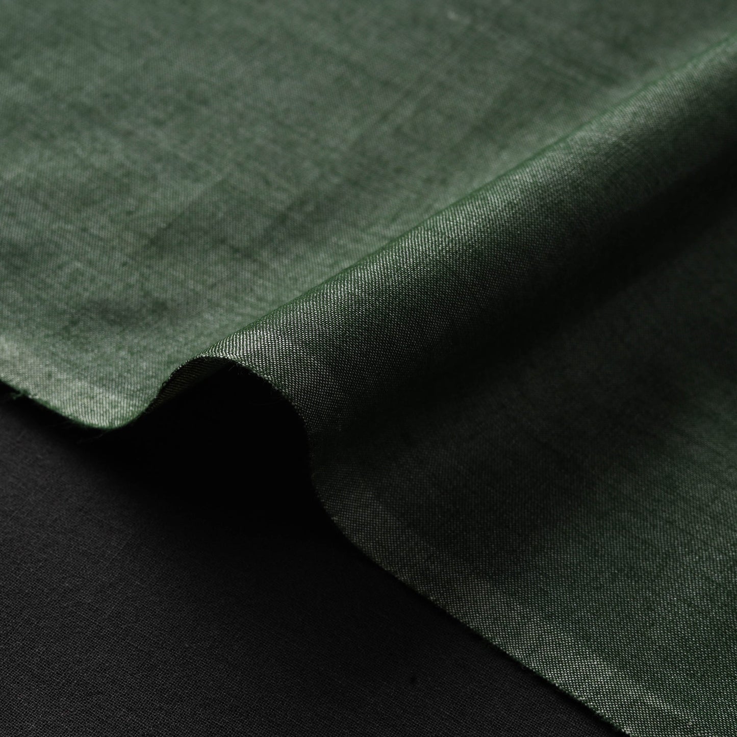 Green - vidarbha handloom plain tussar silk fabric 09