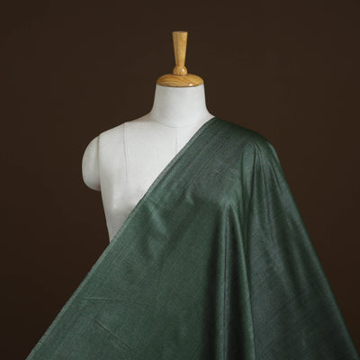 Green - vidarbha handloom plain tussar silk fabric 09