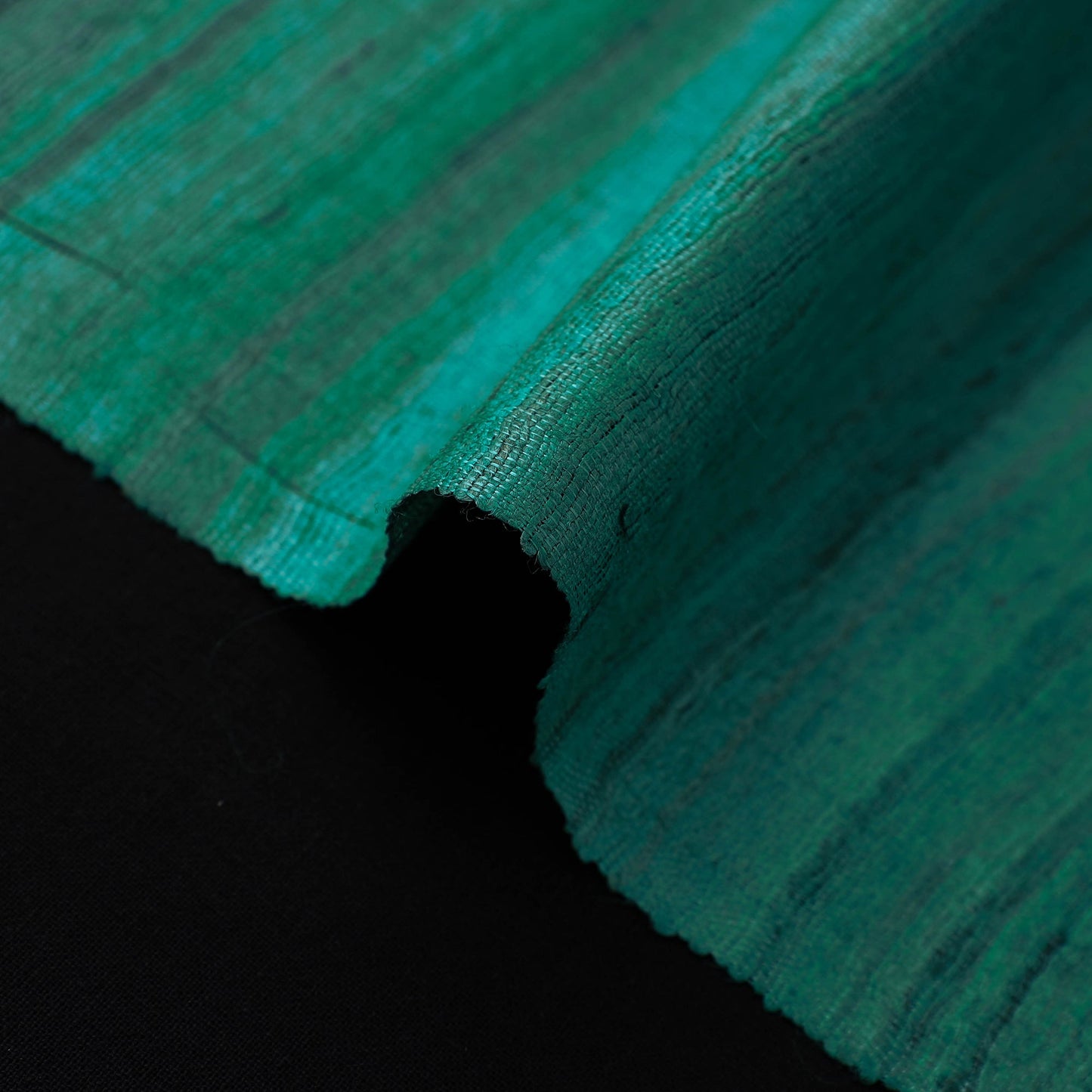 Green - vidarbha pure tussar x ghicha silk handloom fabric