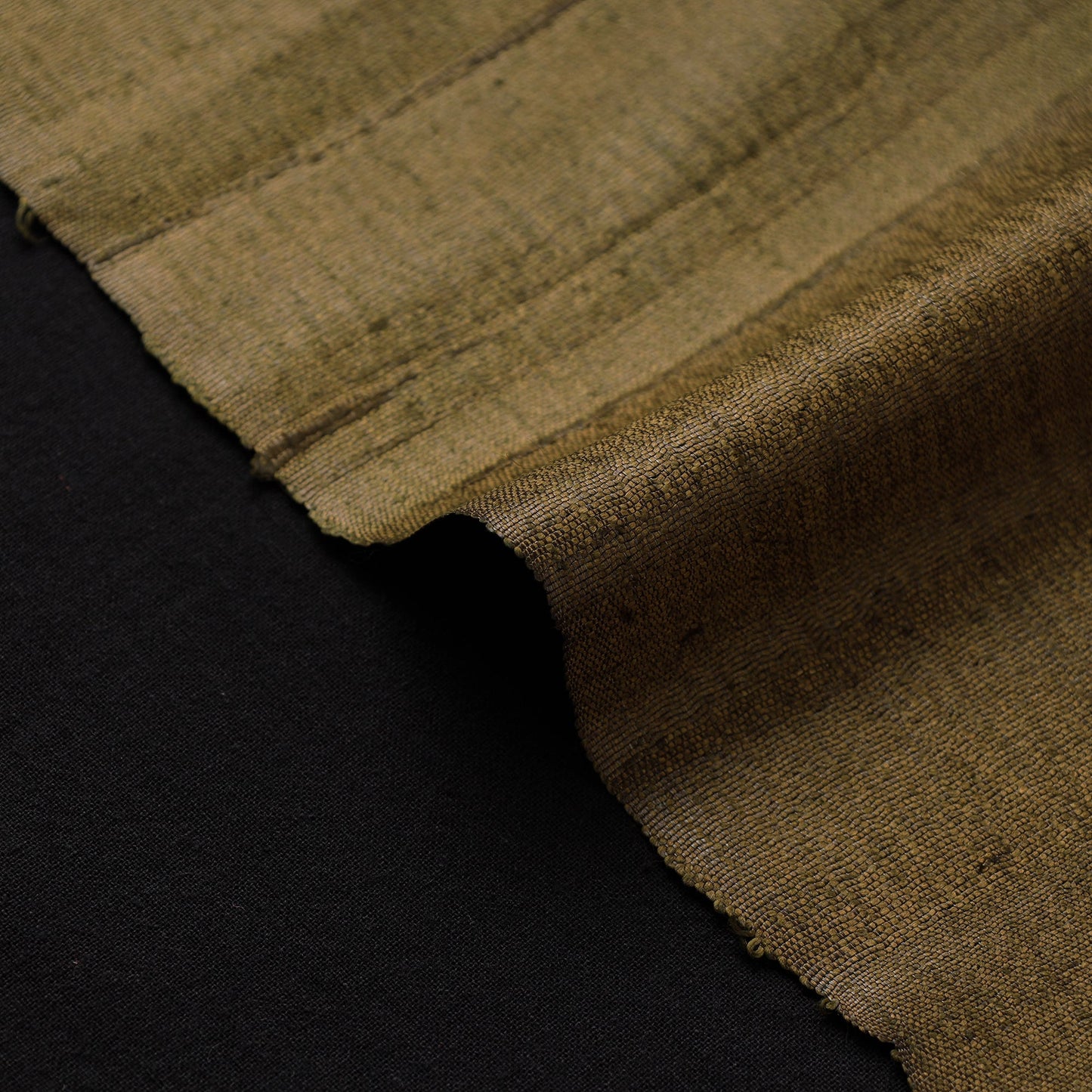 Green - vidarbha tussar x ghicha silk handloom fabric 08