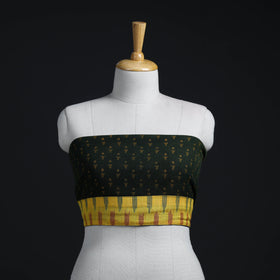 Green - woollen akola blouse piece 23 - handcrafted