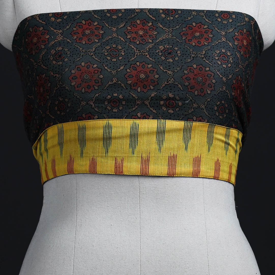 Green - woollen blouse piece 53 - handcrafted