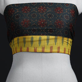 Green - woollen blouse piece 53 - handcrafted