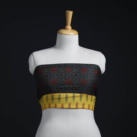 Green - woollen blouse piece 53 - handcrafted