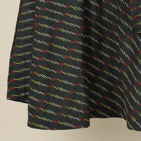 Green Wrap Around Cotton Pochampally Ikat Skirt