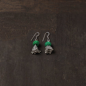 Yashasmini german silver jhumki earrings - handcrafted