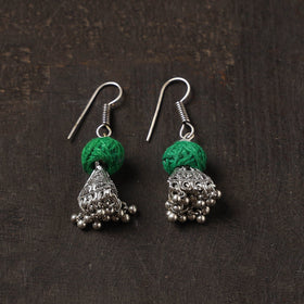 Yashasmini german silver jhumki earrings - handcrafted