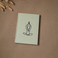Yoga hand embroidered fabric cover handmade paper journal