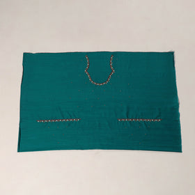 Green - zardozi hand embroidery slub silk plain blouse
