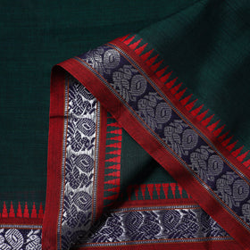 Green Zari Border Dharwad Cotton Fabric