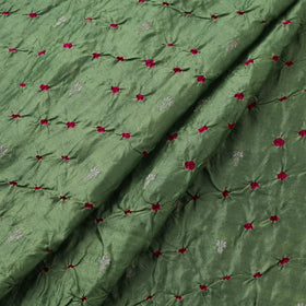 Zari buti silk tie-dye bandhani fabric 09 - handcrafted