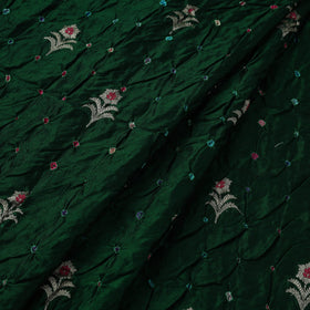 Zari buti silk tie-dye bandhani fabric 30 - handcrafted